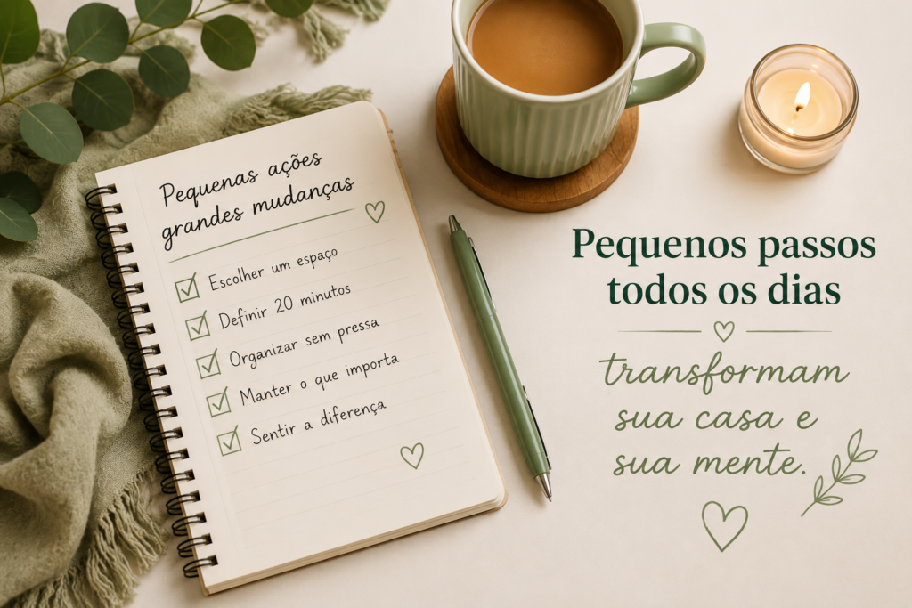 Pequenos passos de organização diária para uma casa mais funcional e uma rotina mais leve